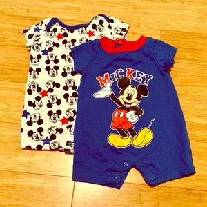 🌟 Mickey Mouse Romper Duo 🌟3/$20🌟 MUST BUNDLE